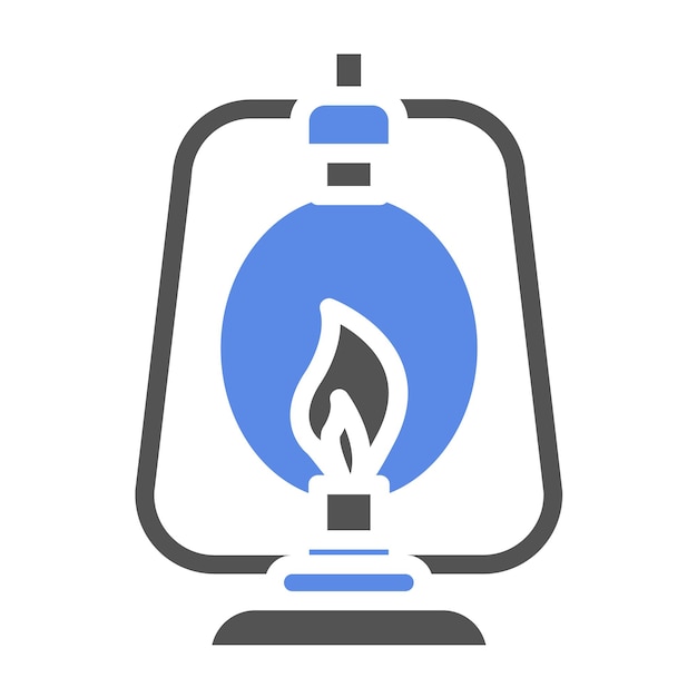 Estilo del icono de la lámpara de aceite de diseño vectorial