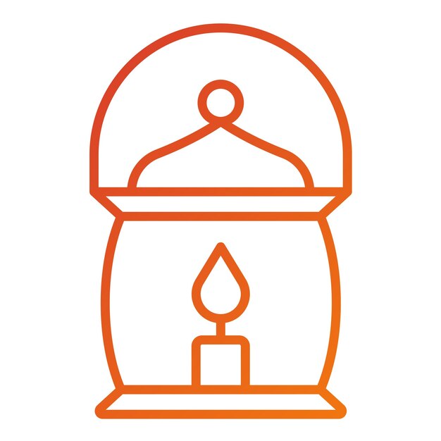Estilo del icono de la lámpara de aceite de diseño vectorial