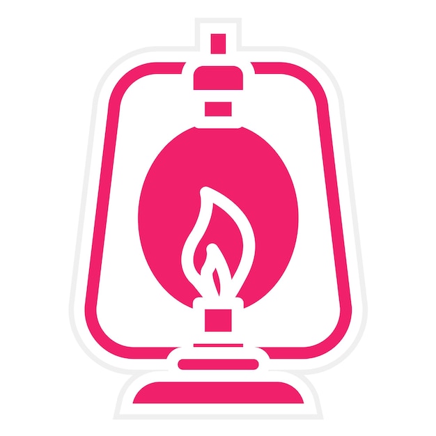 Estilo del icono de la lámpara de aceite de diseño vectorial