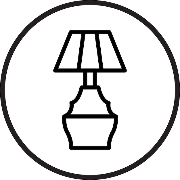Estilo del icono de la lámpara de diseño vectorial
