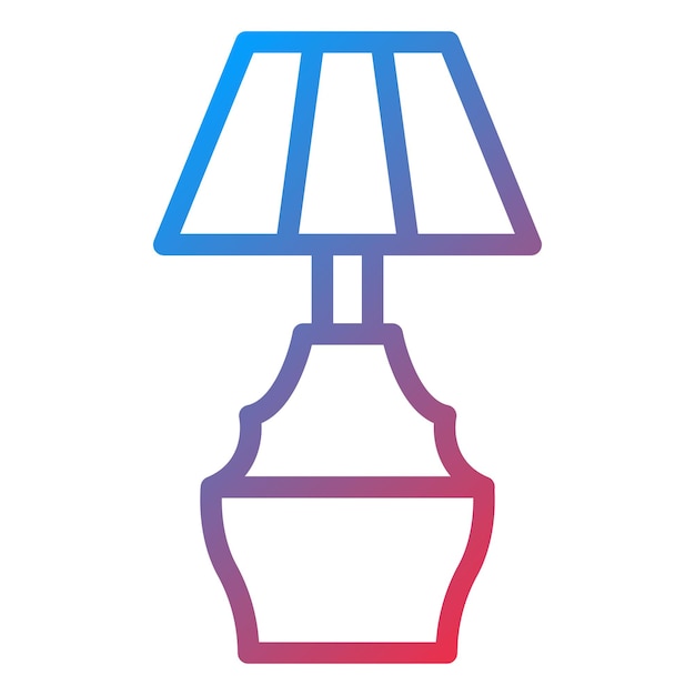 Estilo del icono de la lámpara de diseño vectorial