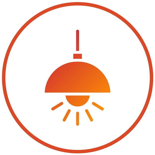 Estilo del icono de la lámpara de diseño vectorial