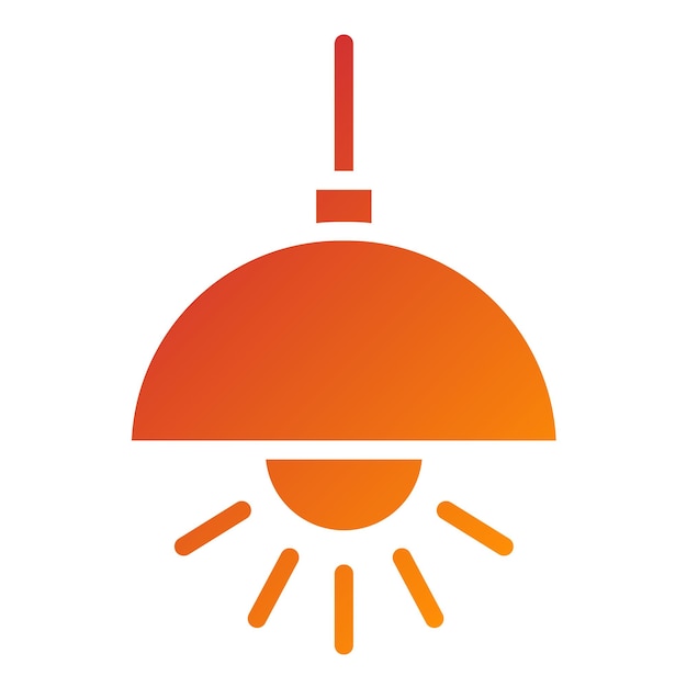Estilo del icono de la lámpara de diseño vectorial