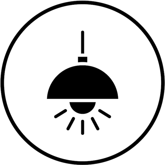 Estilo del icono de la lámpara de diseño vectorial