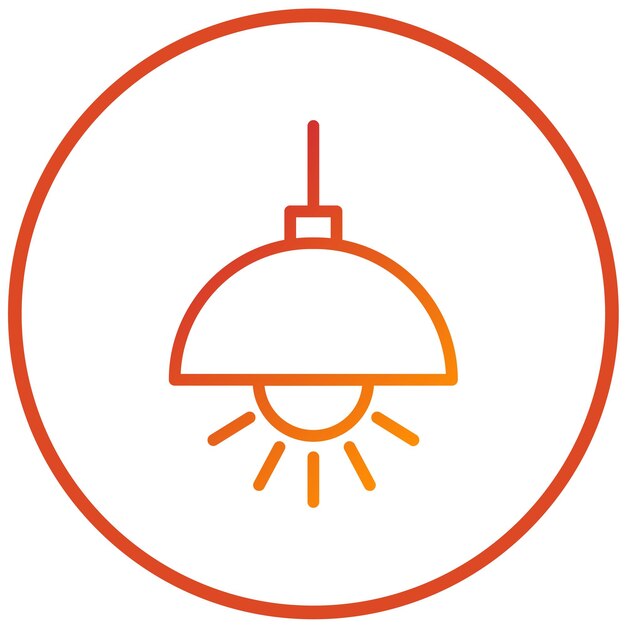 Estilo del icono de la lámpara de diseño vectorial
