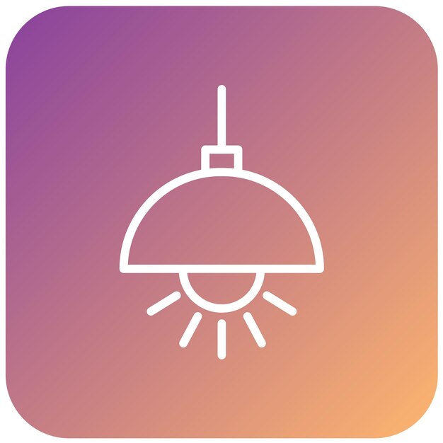 Estilo del icono de la lámpara de diseño vectorial
