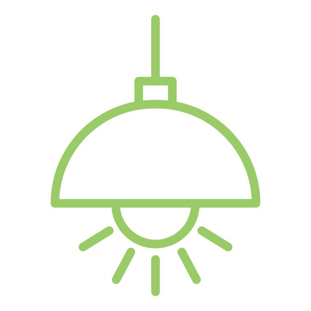 Estilo del icono de la lámpara de diseño vectorial