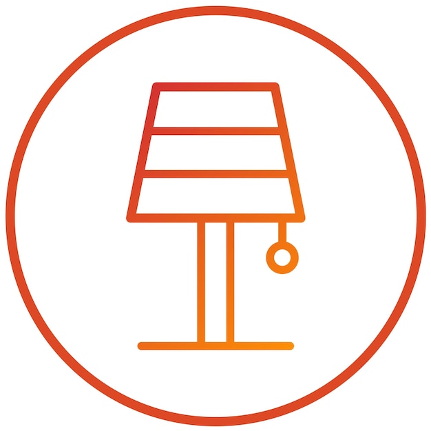 Estilo del icono de la lámpara de diseño vectorial
