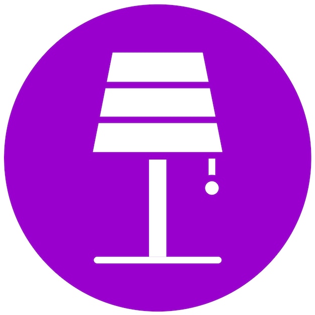 Estilo del icono de la lámpara de diseño vectorial