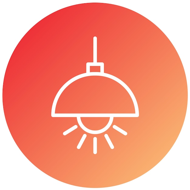 Estilo del icono de la lámpara de diseño vectorial