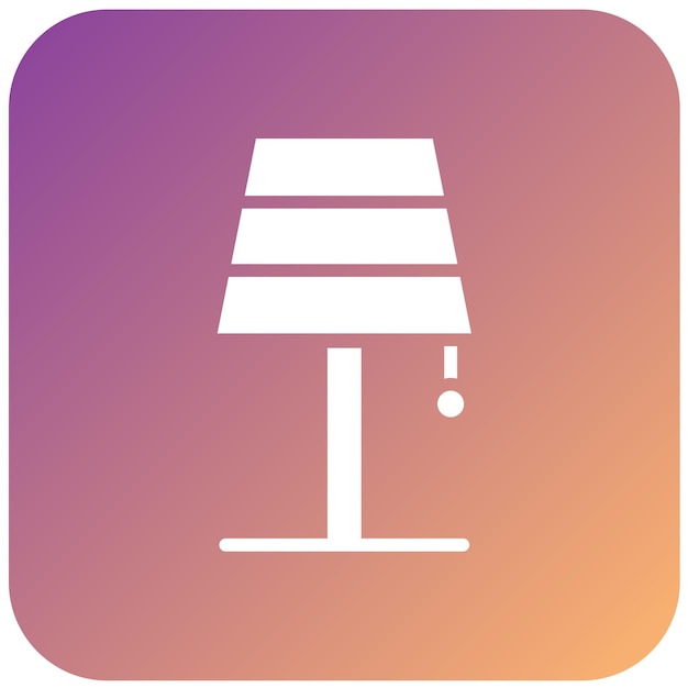 Estilo del icono de la lámpara de diseño vectorial