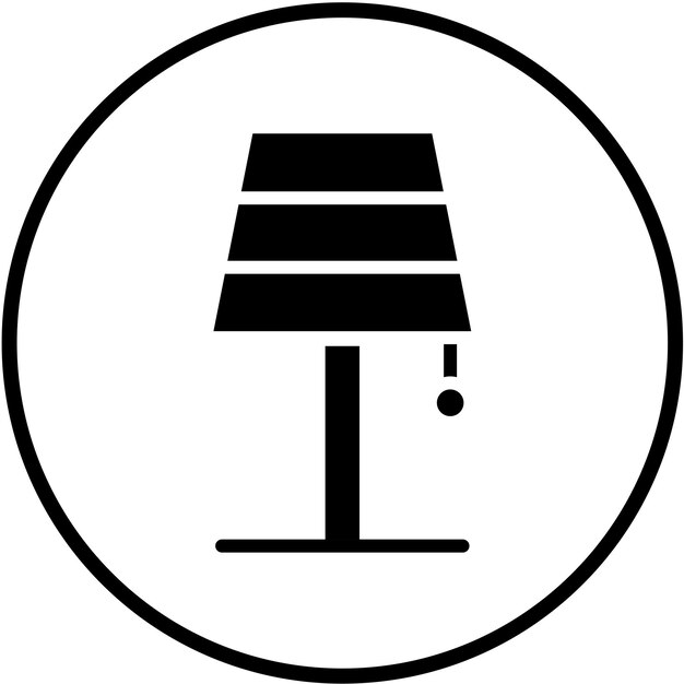 Estilo del icono de la lámpara de diseño vectorial