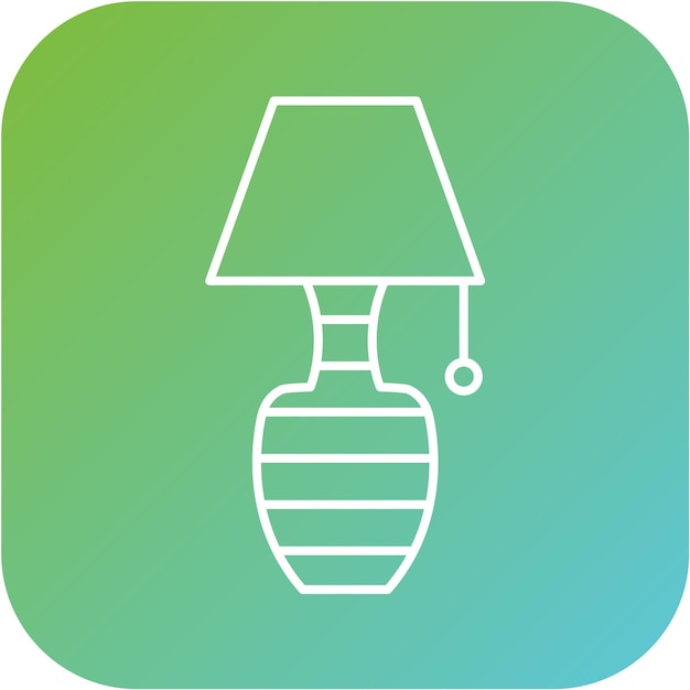 Estilo del icono de la lámpara de diseño vectorial