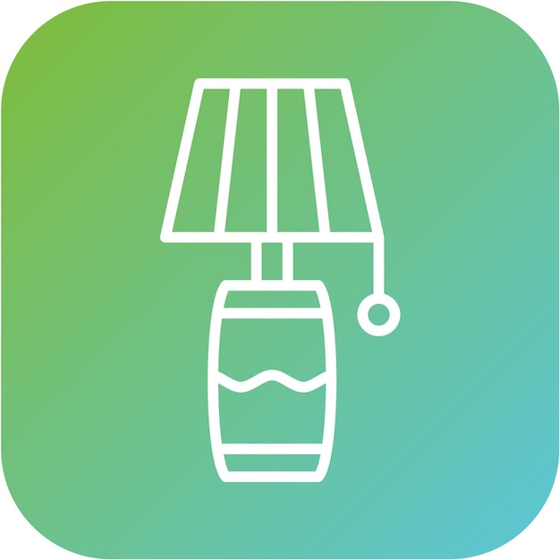 Estilo del icono de la lámpara de diseño vectorial