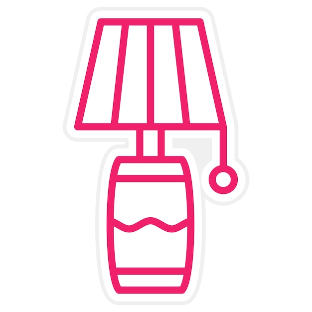 Estilo del icono de la lámpara de diseño vectorial