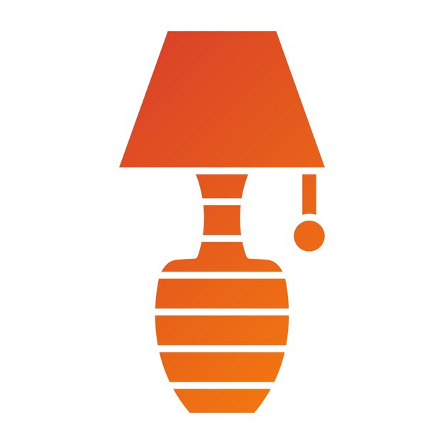 Estilo del icono de la lámpara de diseño vectorial