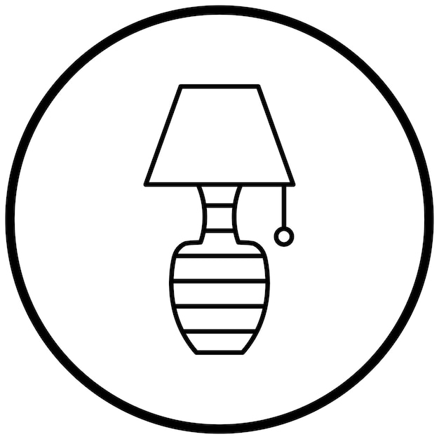 Estilo del icono de la lámpara de diseño vectorial