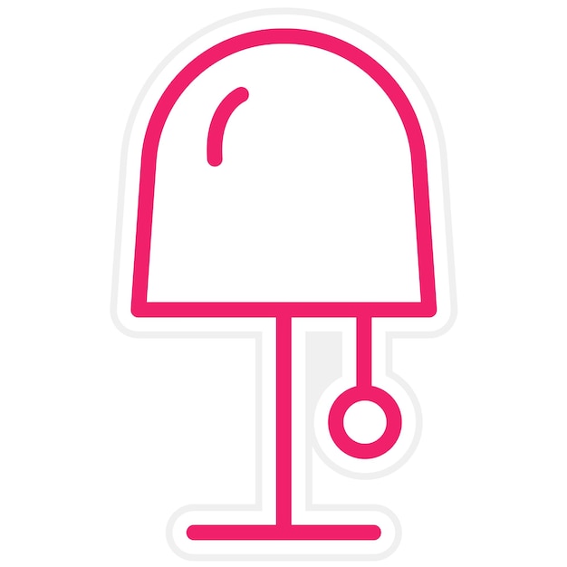 Estilo del icono de la lámpara de diseño vectorial
