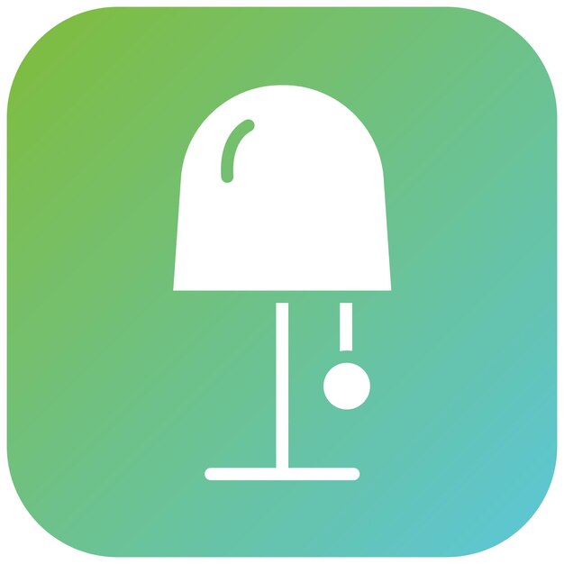 Estilo del icono de la lámpara de diseño vectorial