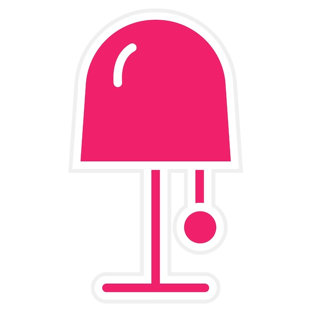 Estilo del icono de la lámpara de diseño vectorial