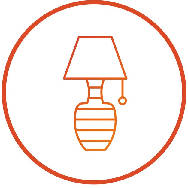 Estilo del icono de la lámpara de diseño vectorial