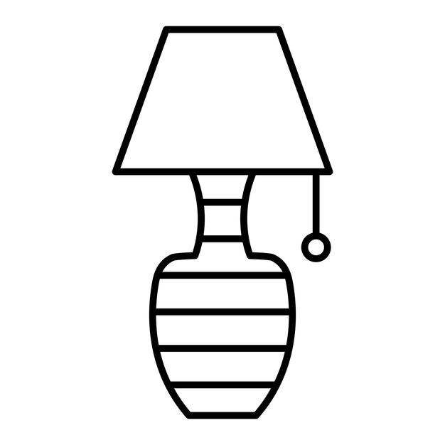 Estilo del icono de la lámpara de diseño vectorial