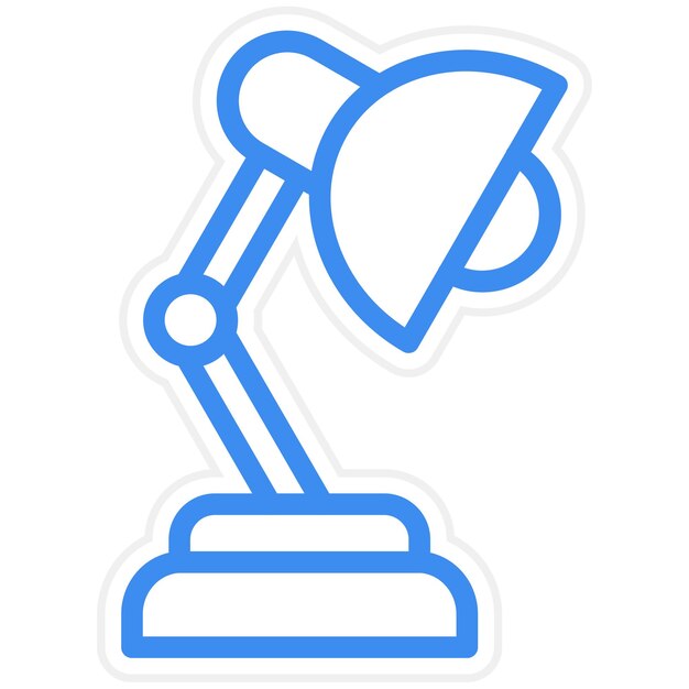 Estilo del icono de la lámpara de escritorio de diseño vectorial