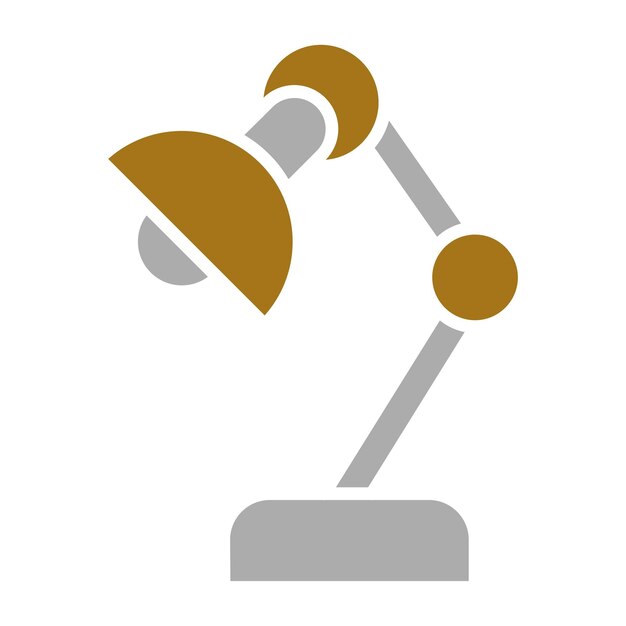 Estilo del icono de la lámpara de escritorio de diseño vectorial