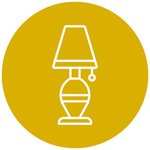 Estilo del icono de la lámpara de escritorio de diseño vectorial