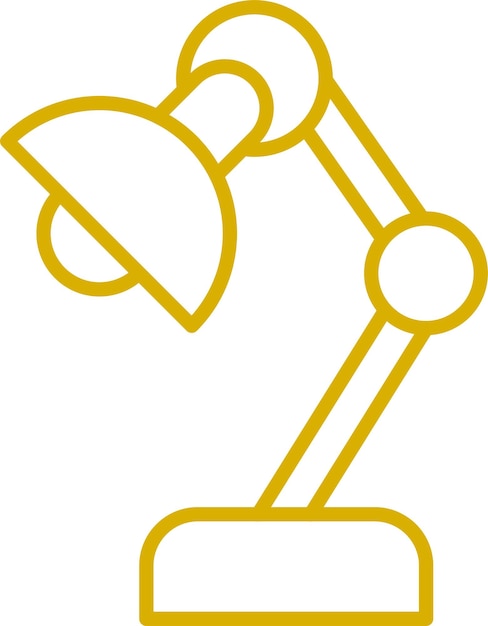 Estilo del icono de la lámpara de escritorio de diseño vectorial