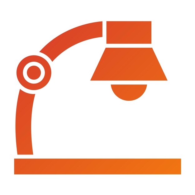 Estilo del icono de la lámpara de escritorio