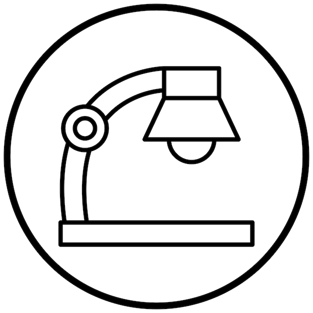 Estilo del icono de la lámpara de escritorio