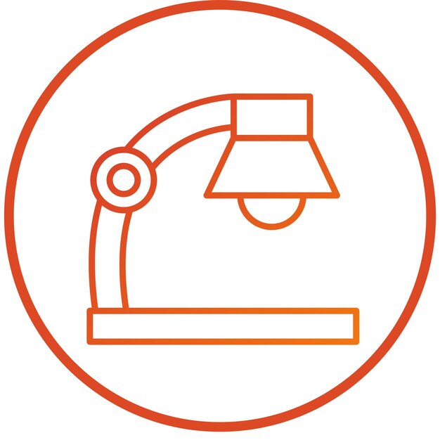Estilo del icono de la lámpara de escritorio