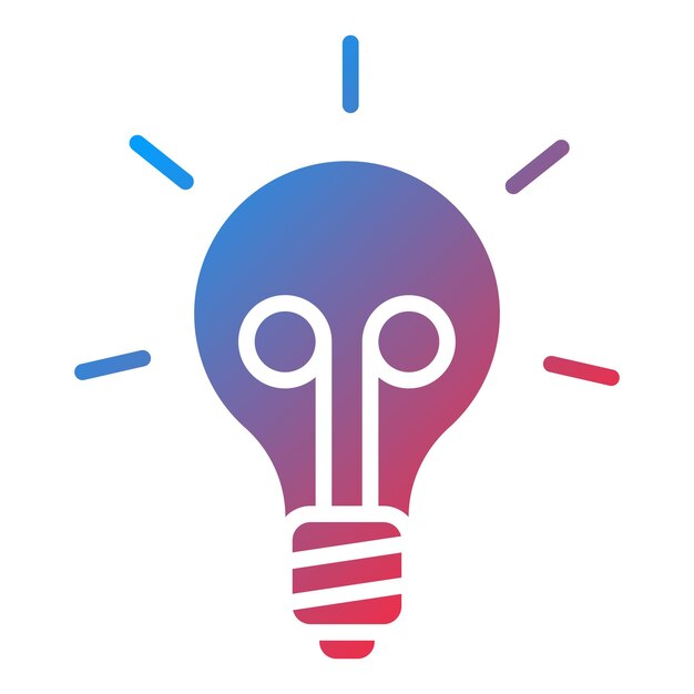 Estilo del icono de la lámpara halógena de diseño vectorial
