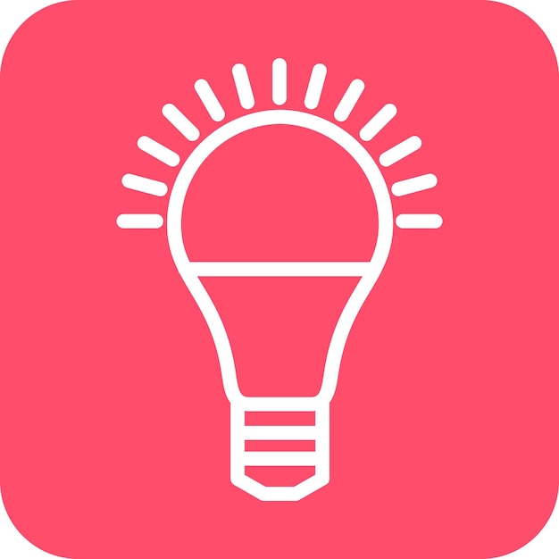 Estilo del icono de la lámpara LED