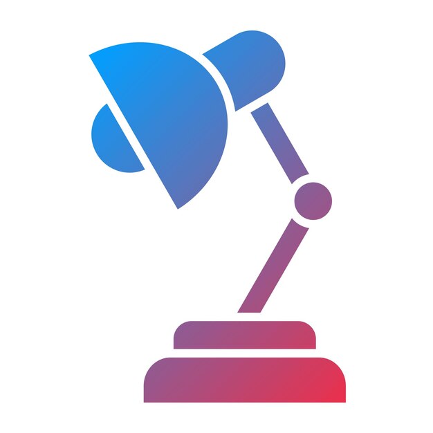Estilo del icono de la lámpara de mesa de diseño vectorial