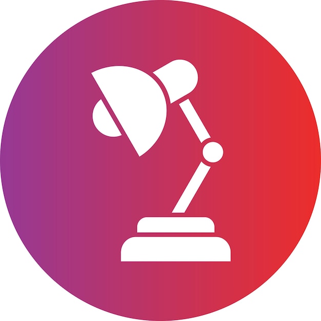 Estilo del icono de la lámpara de mesa de diseño vectorial