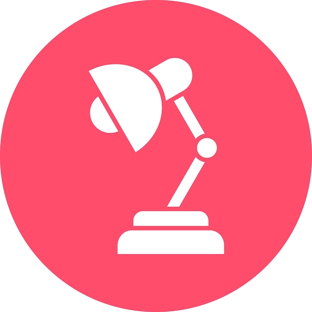 Estilo del icono de la lámpara de mesa de diseño vectorial