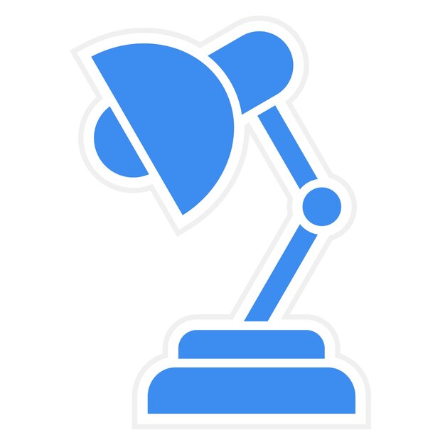 Estilo del icono de la lámpara de mesa de diseño vectorial