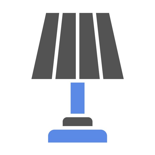 Estilo del icono de la lámpara de mesa de diseño vectorial