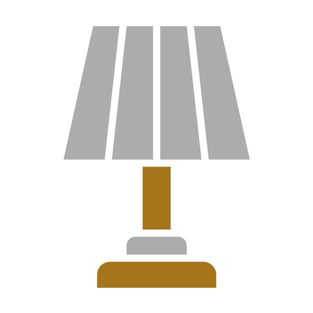 Estilo del icono de la lámpara de mesa de diseño vectorial