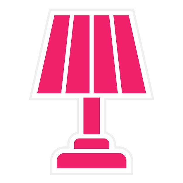 Estilo del icono de la lámpara de mesa de diseño vectorial