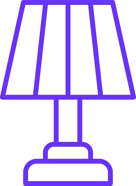 Estilo del icono de la lámpara de mesa de diseño vectorial
