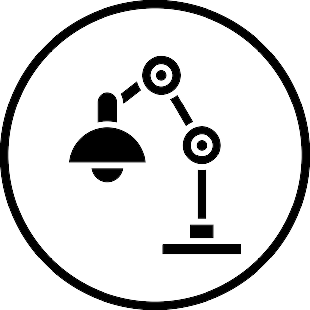 Estilo del icono de la lámpara de mesa