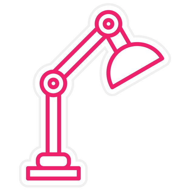 Estilo del icono de la lámpara de mesa