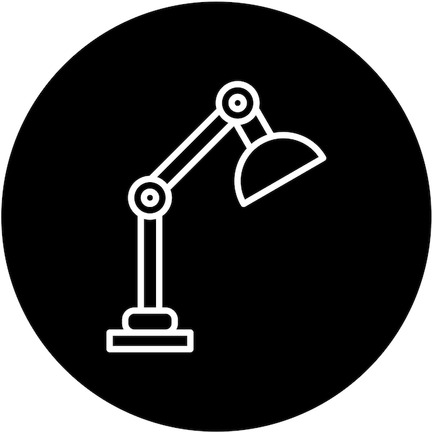 Estilo del icono de la lámpara de mesa
