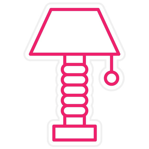 Estilo del icono de la lámpara de neón de diseño vectorial
