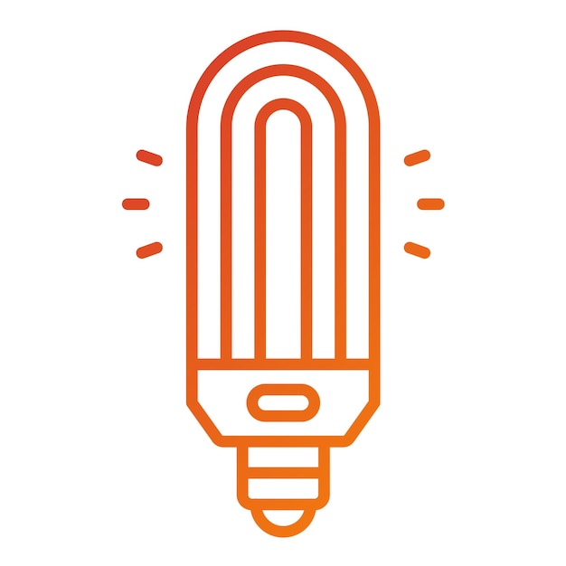 Estilo del icono de la lámpara de neón de diseño vectorial