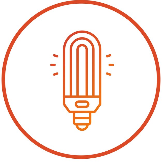 Estilo del icono de la lámpara de neón de diseño vectorial