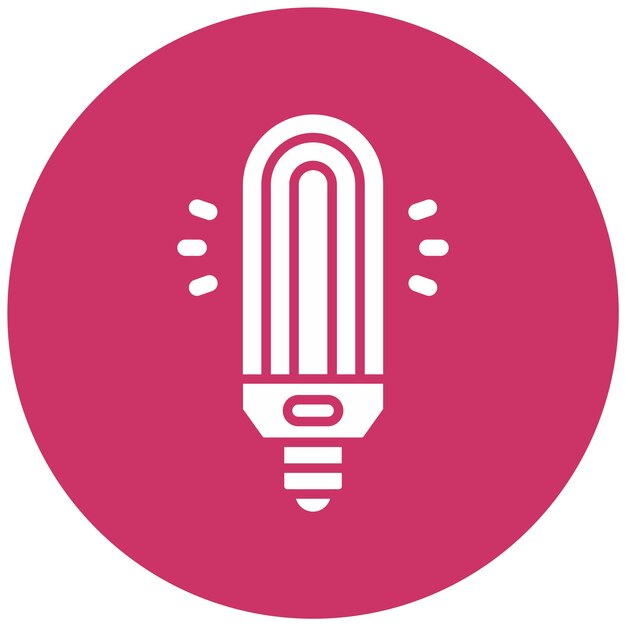 Estilo del icono de la lámpara de neón de diseño vectorial